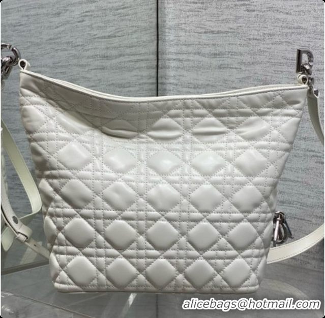 Discount Dior Small Dior Toujours Hobo Bag in Cannage Lambskin D090388 White 2026