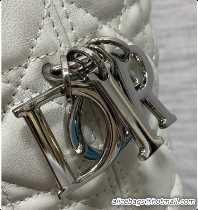 Discount Dior Small Dior Toujours Hobo Bag in Cannage Lambskin D090388 White 2026