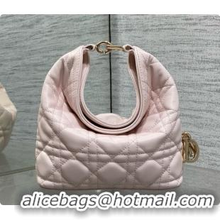 Grade Dior Mini Dior Toujours Hobo Bag in Cannage Lambskin D090389 Sakur Pink 2026