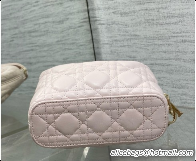 Grade Dior Mini Dior Toujours Hobo Bag in Cannage Lambskin D090389 Sakur Pink 2026