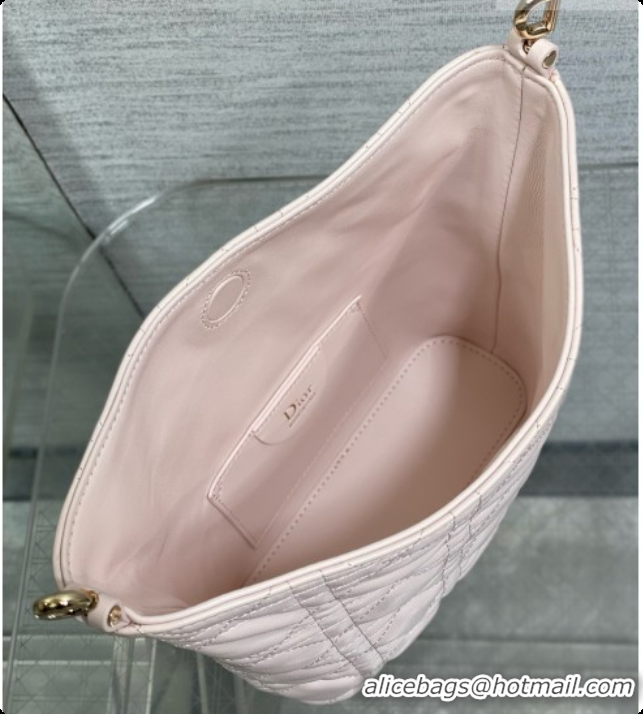 Grade Dior Mini Dior Toujours Hobo Bag in Cannage Lambskin D090389 Sakur Pink 2026