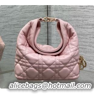 Funny Dior Mini Dior Toujours Hobo Bag in Cannage Lambskin D090391 Soft Pink 2026