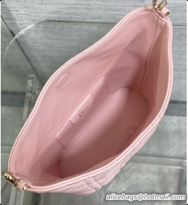Funny Dior Mini Dior Toujours Hobo Bag in Cannage Lambskin D090391 Soft Pink 2026