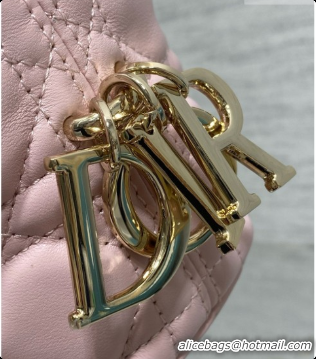 Funny Dior Mini Dior Toujours Hobo Bag in Cannage Lambskin D090391 Soft Pink 2026