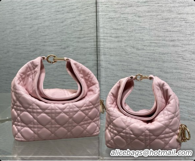 Funny Dior Mini Dior Toujours Hobo Bag in Cannage Lambskin D090391 Soft Pink 2026