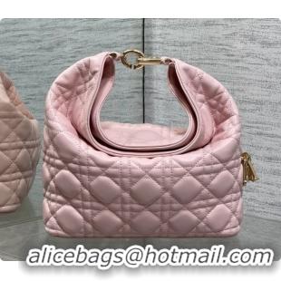 Cheap Dior Small Dior Toujours Hobo Bag in Cannage Lambskin D090392 Soft Pink 2026