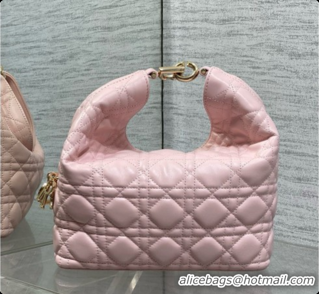 Cheap Dior Small Dior Toujours Hobo Bag in Cannage Lambskin D090392 Soft Pink 2026