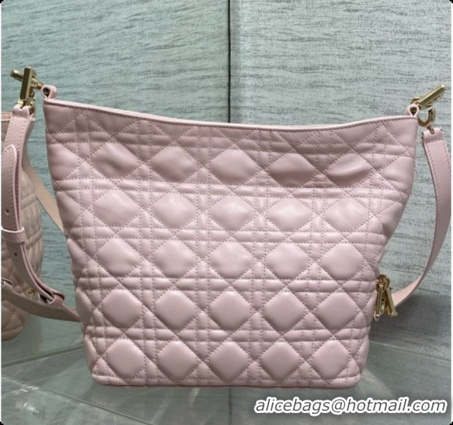 Cheap Dior Small Dior Toujours Hobo Bag in Cannage Lambskin D090392 Soft Pink 2026