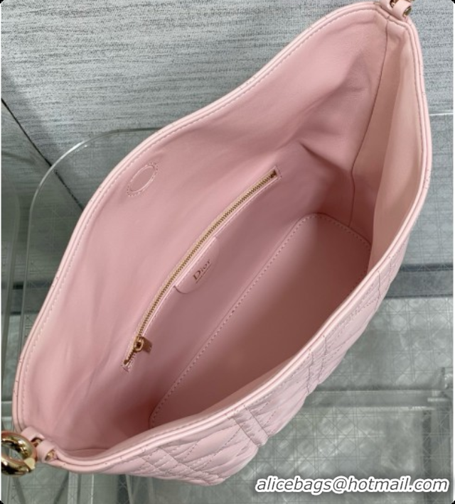 Cheap Dior Small Dior Toujours Hobo Bag in Cannage Lambskin D090392 Soft Pink 2026