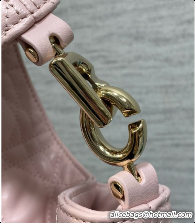 Cheap Dior Small Dior Toujours Hobo Bag in Cannage Lambskin D090392 Soft Pink 2026