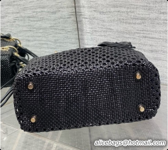 Low Price Dior Medium Lady Dior Bag in Weave Lambskin D090396 Black 2026