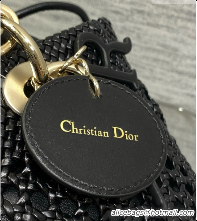 Low Price Dior Medium Lady Dior Bag in Weave Lambskin D090396 Black 2026