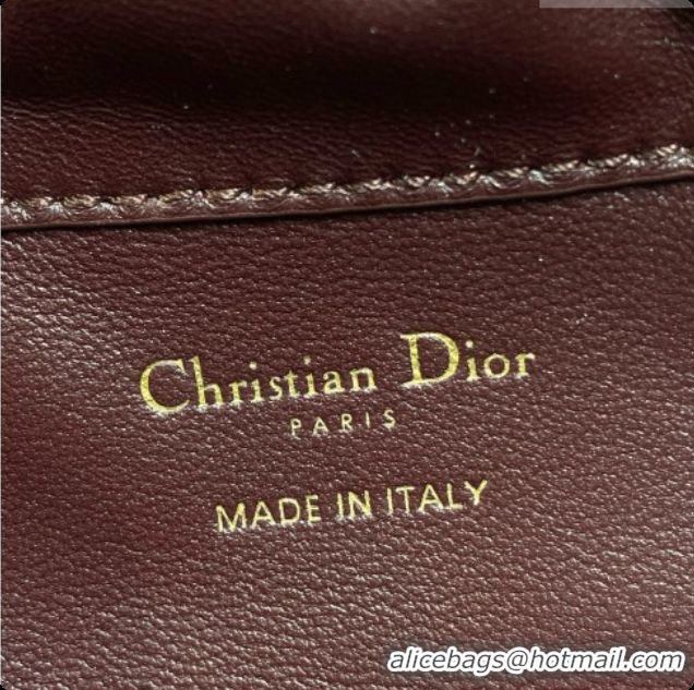 Affordable Price Dior Medium Lady Dior Bag in Weave Lambskin D090397 Burgundy 2026