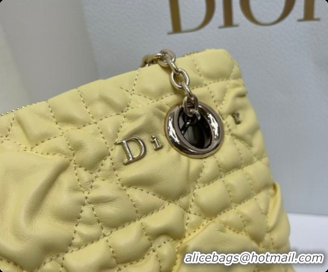 Good Product  Dior Small Dior Milly-La-Forêt Bag in Puffy Macrocannage Calfskin D090402 Yellow 2026