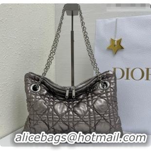 Cheap Design Dior Small Dior Milly-La-Forêt Bag in Black Puffy Macrocannage Calfskin D090403 Grey 2026