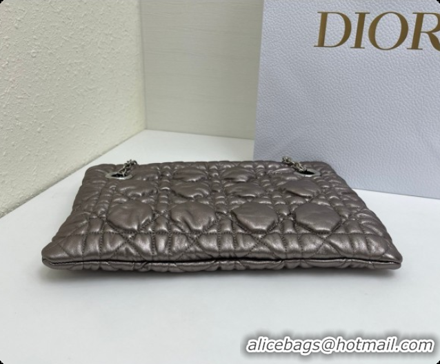 Cheap Design Dior Small Dior Milly-La-Forêt Bag in Black Puffy Macrocannage Calfskin D090403 Grey 2026
