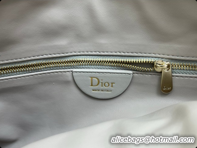 Stylish Dior Small Dior Milly-La-Forêt Bag in Black Puffy Macrocannage Calfskin D090404 Light Grey 2026