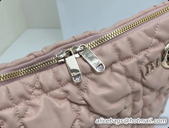 Perfect Dior Small Dior Milly-La-Forêt Bag in Black Puffy Macrocannage Calfskin D090407 Pink 2026