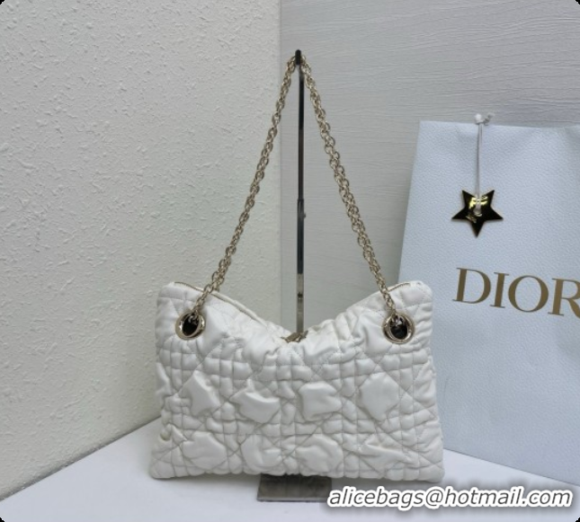 Buy Discount Dior Small Dior Milly-La-Forêt Bag in Black Puffy Macrocannage Calfskin D090408 White 2026
