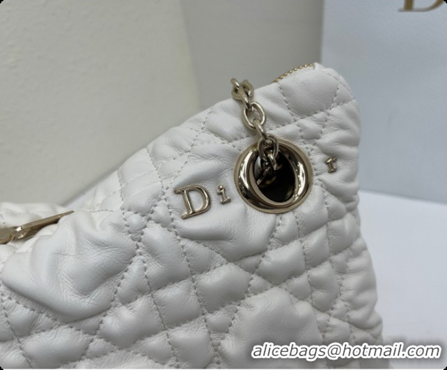 Buy Discount Dior Small Dior Milly-La-Forêt Bag in Black Puffy Macrocannage Calfskin D090408 White 2026