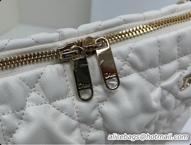 Buy Discount Dior Small Dior Milly-La-Forêt Bag in Black Puffy Macrocannage Calfskin D090408 White 2026