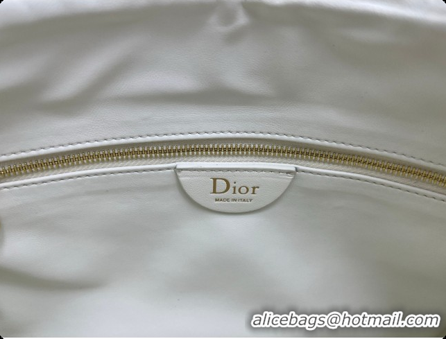 Buy Discount Dior Small Dior Milly-La-Forêt Bag in Black Puffy Macrocannage Calfskin D090408 White 2026