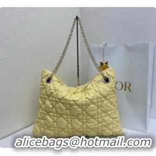 Luxury Dior Medium Dior Milly-La-Forêt Bag in Puffy Macrocannage Calfskin D090410 Yellow 2026