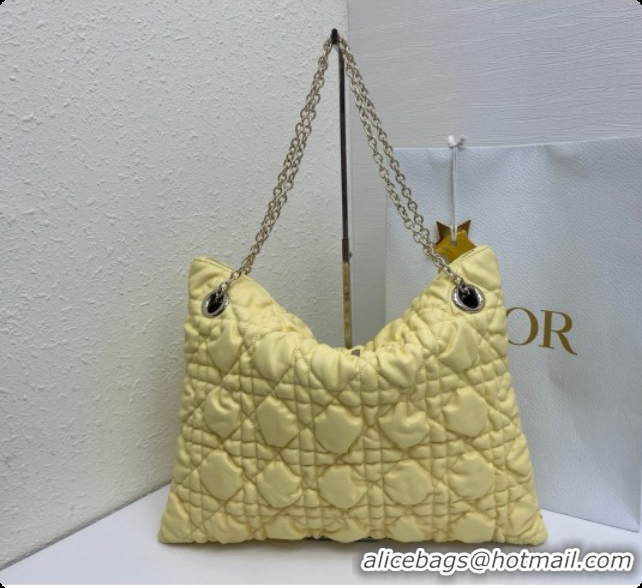 Luxury Dior Medium Dior Milly-La-Forêt Bag in Puffy Macrocannage Calfskin D090410 Yellow 2026