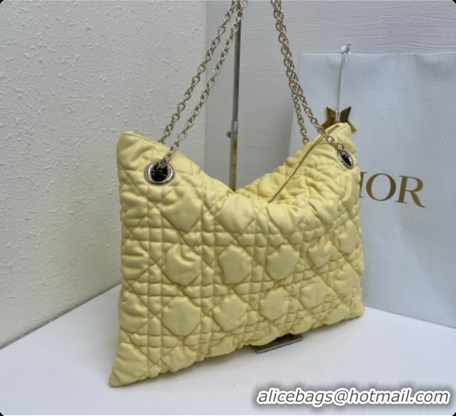 Luxury Dior Medium Dior Milly-La-Forêt Bag in Puffy Macrocannage Calfskin D090410 Yellow 2026