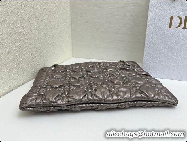 Hot Style Dior Medium Dior Milly-La-Forêt Bag in Puffy Macrocannage Calfskin D090411 Grey 2026
