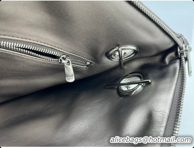 Hot Style Dior Medium Dior Milly-La-Forêt Bag in Puffy Macrocannage Calfskin D090411 Grey 2026