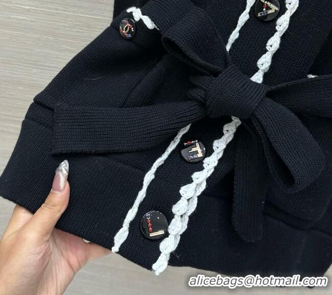 Cheapest Chanel Wool and Cotton Cardigan CH092908 Black 2026