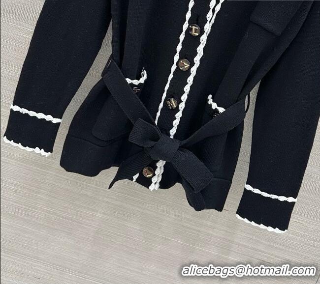 Cheapest Chanel Wool and Cotton Cardigan CH092908 Black 2026