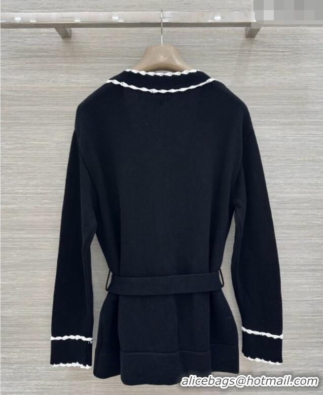 Cheapest Chanel Wool and Cotton Cardigan CH092908 Black 2026
