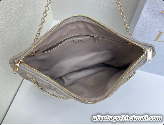 Low Price Dior Medium Dior Milly-La-Forêt Bag in Puffy Macrocannage Calfskin D090412 Light Grey 2026