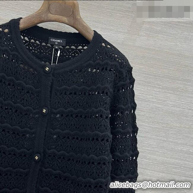 Low Cost Chanel Wool & Cashmere Cardigan and Vest CH092921 Black 2026