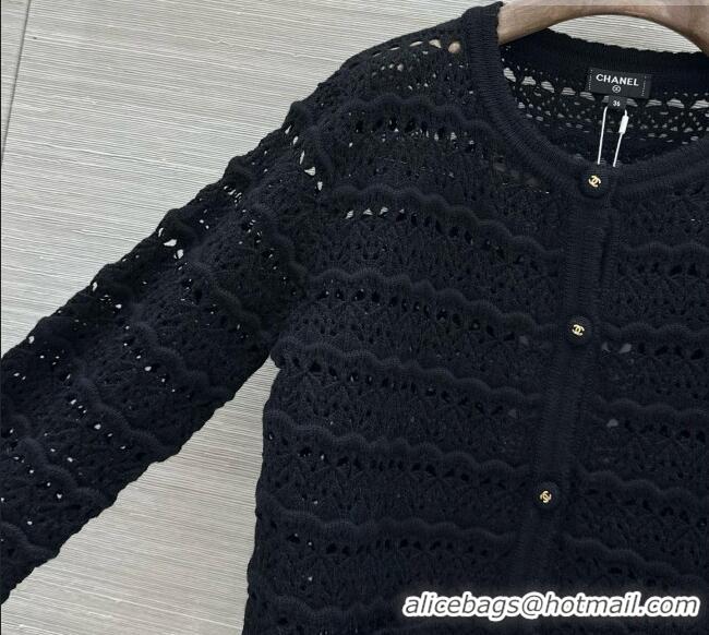 Low Cost Chanel Wool & Cashmere Cardigan and Vest CH092921 Black 2026