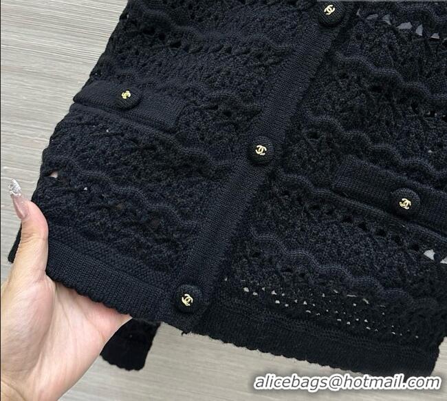 Low Cost Chanel Wool & Cashmere Cardigan and Vest CH092921 Black 2026