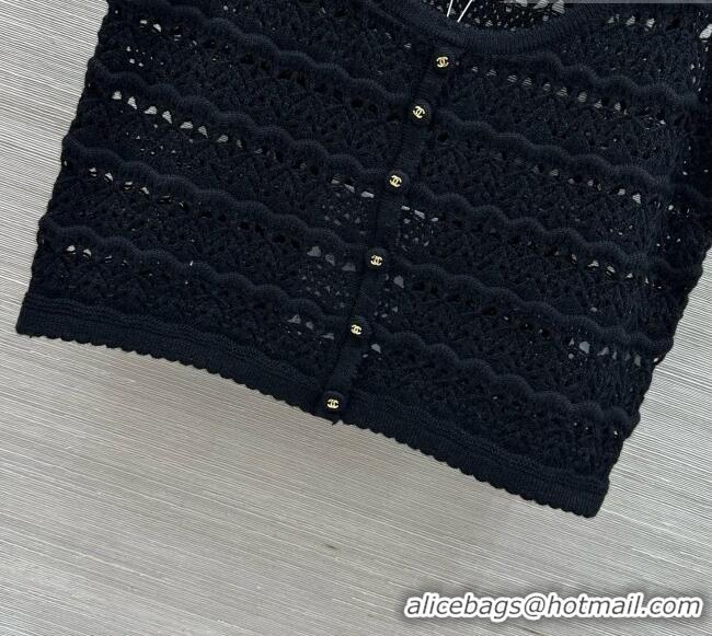 Low Cost Chanel Wool & Cashmere Cardigan and Vest CH092921 Black 2026
