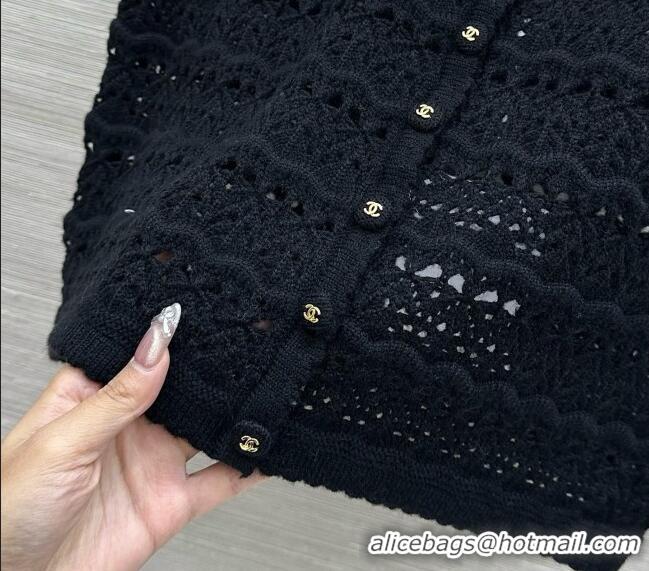 Low Cost Chanel Wool & Cashmere Cardigan and Vest CH092921 Black 2026
