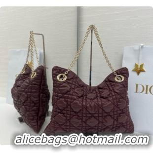 Stylish Dior Medium Dior Milly-La-Forêt Bag in Puffy Macrocannage Calfskin D090414 Burgundy 2026