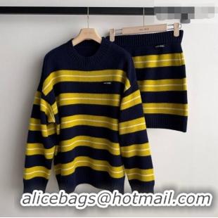 Low Price Miu Miu Wool Sweater and Skirt M092911 Yellow 2026