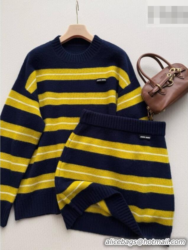 Low Price Miu Miu Wool Sweater and Skirt M092911 Yellow 2026