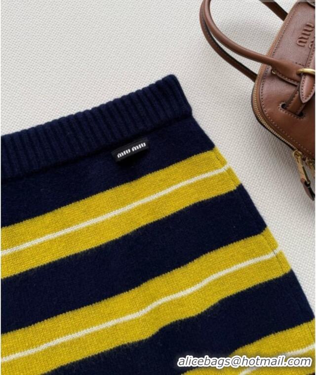 Low Price Miu Miu Wool Sweater and Skirt M092911 Yellow 2026