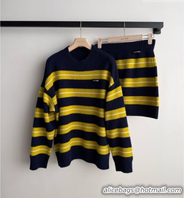 Low Price Miu Miu Wool Sweater and Skirt M092911 Yellow 2026