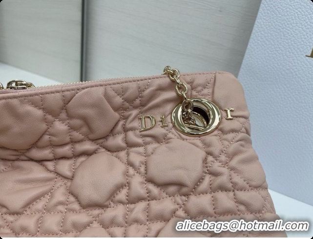 Classic Hot Dior Medium Dior Milly-La-Forêt Bag in Puffy Macrocannage Calfskin D090415 Pink 2026