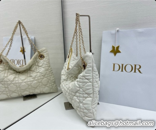 Sophisticated Dior Medium Dior Milly-La-Forêt Bag in Puffy Macrocannage Calfskin D090416 White 2026