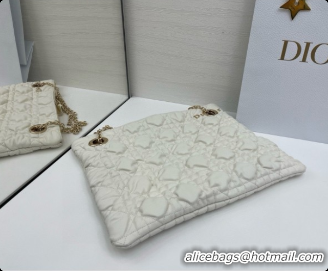 Sophisticated Dior Medium Dior Milly-La-Forêt Bag in Puffy Macrocannage Calfskin D090416 White 2026