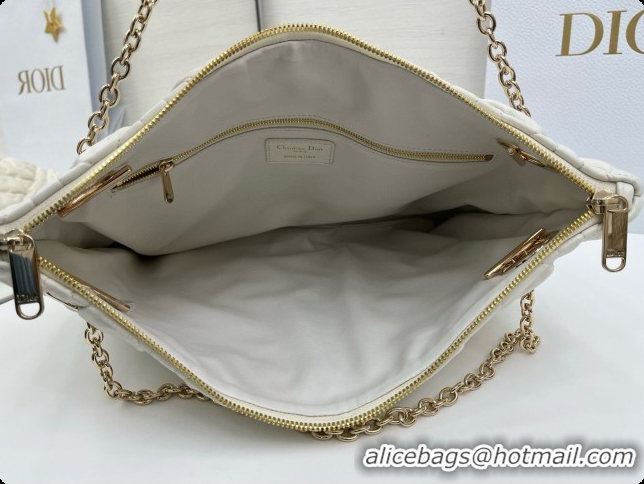 Sophisticated Dior Medium Dior Milly-La-Forêt Bag in Puffy Macrocannage Calfskin D090416 White 2026