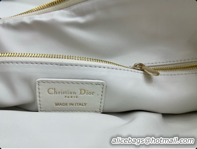 Sophisticated Dior Medium Dior Milly-La-Forêt Bag in Puffy Macrocannage Calfskin D090416 White 2026